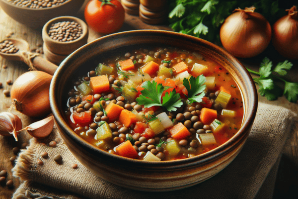 Sopa de Lentilha com Vegetais